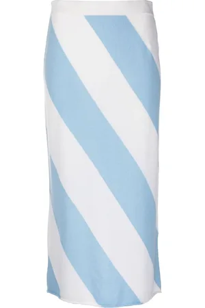 Allude Strikket pencil-nederdel med striber