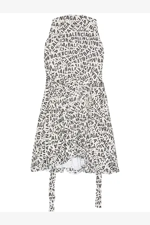 Balenciaga Midi-kjole med logotryk