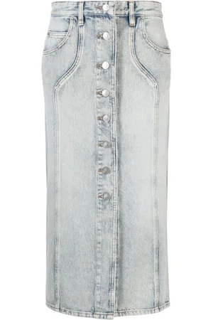Marant Etoile Mellemlang Vandy nederdel i denim