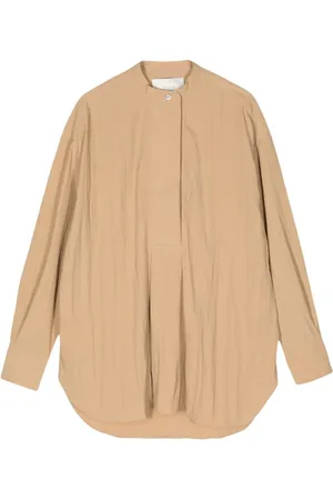 STUDIO NICHOLSON Langærmet bluse med båndkrave