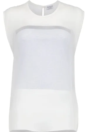 Brunello Cucinelli Tanktop-sæt i gennemsigtig design