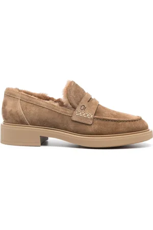 Gianvito Rossi Harris loafers i ruskind