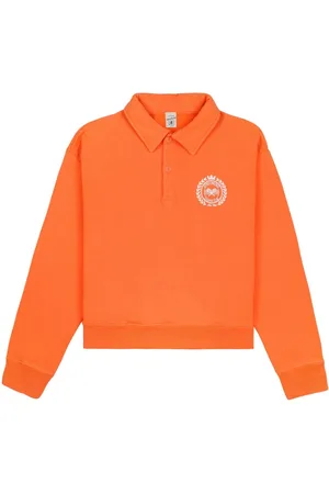 Sporty & Rich Sweatshirt med polokrave og logotryk