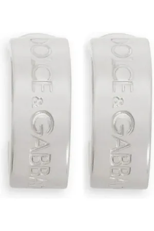Dolce & Gabbana Hoop-øreringe med indgraveret logo