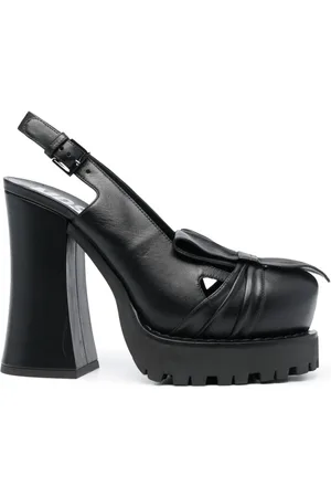 Moschino 125mm slingback pumps i læder
