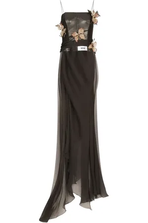 Dolce & Gabbana Lang KIM DOLCE&GABBANA kjole i chiffon med sommerfugletryk