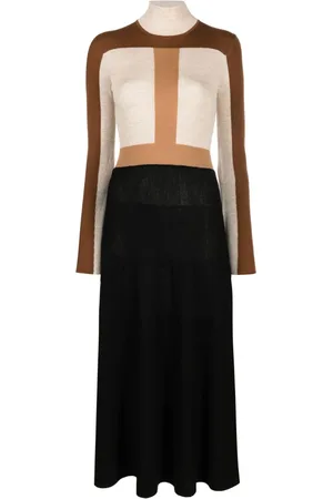 Chloé Strikkjole med colourblocking