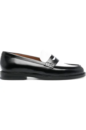 Claudie Pierlot Tofarvede penny-loafers i læder