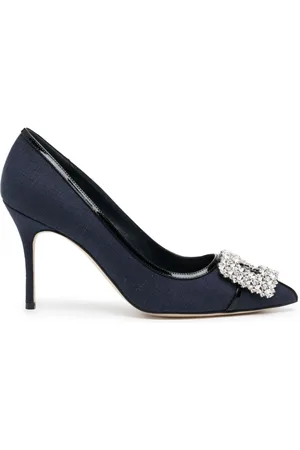 Manolo Blahnik Hangisi 80mm pumps med krystalspænde