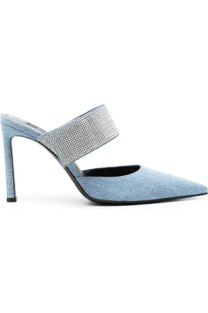 Sergio Rossi Sr Paris 100mm mules i denim