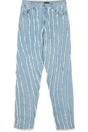 MUGLER Jeans med flæsepanel
