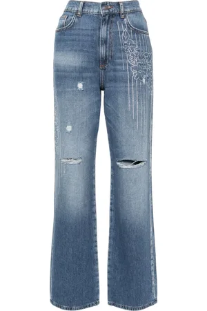 Twin-Set Jeans med lige ben og mellemhøj talje