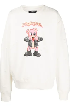 DOMREBEL Punk Bear sweatshirt med rund hals