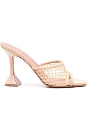 Amina Muaddi 95 mm Lupita sandaler i mesh
