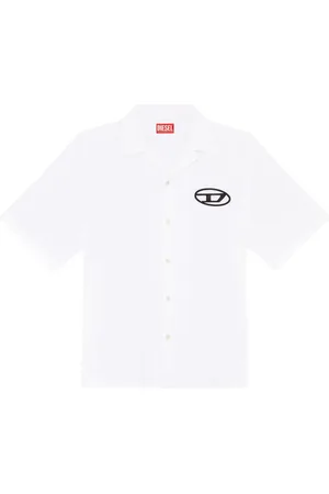 Diesel Bowling-skjorte med logo-broderi