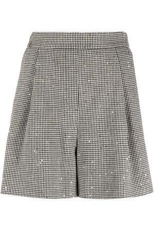 Fabiana Filippi Houndstooth-mønstrede shorts med pailletter
