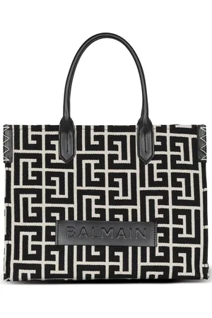 Balmain Medium shopper-taske i jacquard med monogram