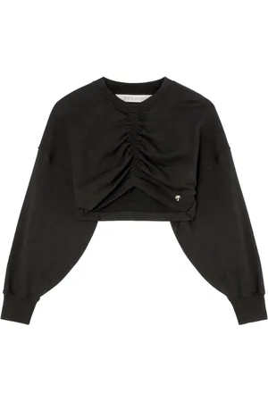 Palm Angels Cropped skjorte med ruchet detalje