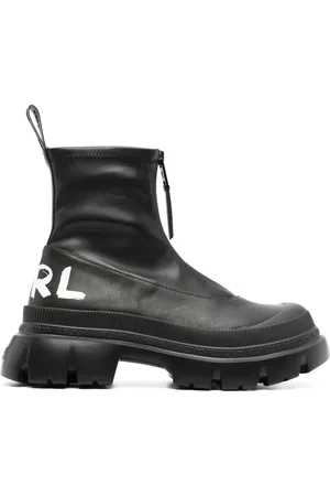 Karl Lagerfeld 60mm ankelstøvler i læder