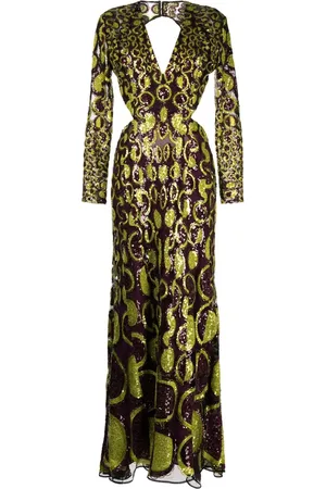 Elie saab Broderet kjole med åben ryg