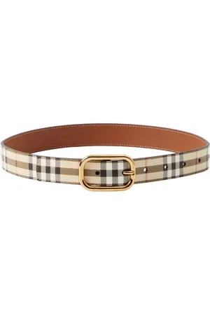 Burberry Læderbælte med vintage-tern