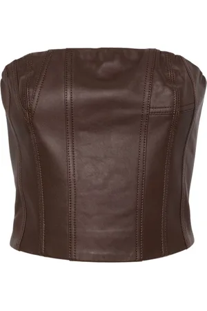 AMIRI Tanktop i læder i bustier-stil
