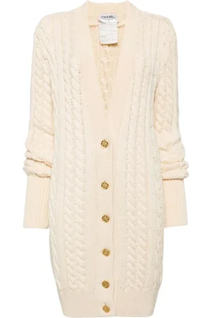 CHANEL Kabelstrikket cardigan fra 1990-2000