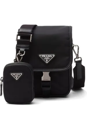 Prada Re-Nylon messenger-taske med logoplade