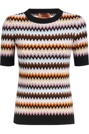 Missoni Strikket top med vævet zigzag