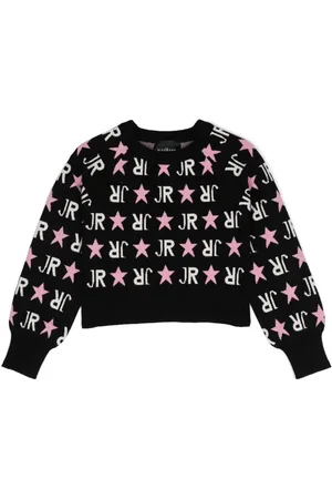 John Richmond Sweater med Intarsia-logo
