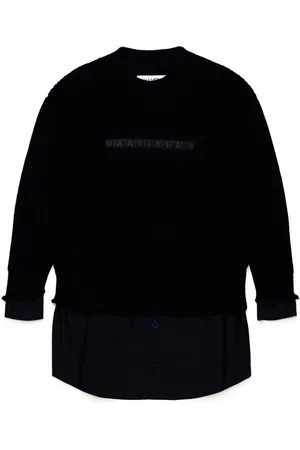Maison Margiela Blandet kjole i uld med broderet logo