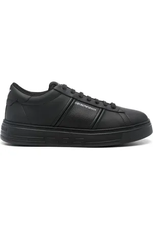 Emporio Armani Sneakers i læder med logotryk