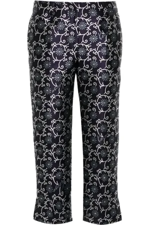 Kenzo Cropped Marguerite bukser i jacquard