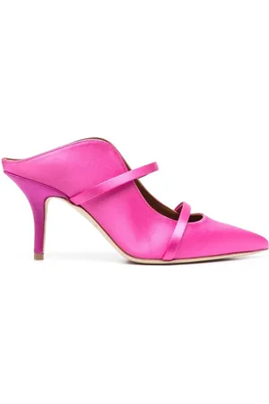 MALONE SOULIERS Satin-finish mules med spids tå