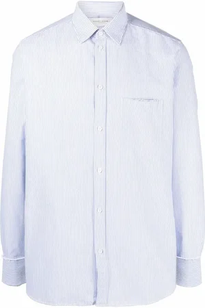Golden Goose Stribet skjorte med broderet G-logo