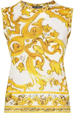 Dolce & Gabbana ærmeløs Majolica T-shirt