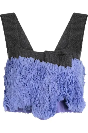 MERYLL ROGGE Cropped bodice-top med flæser