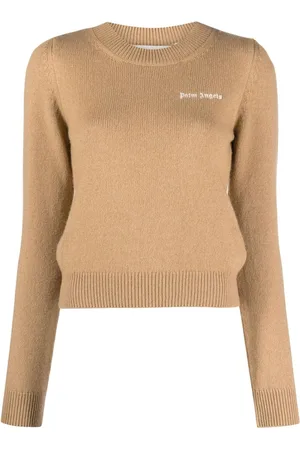 Palm Angels Striktrøje i merino-blanding med broderi