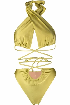 Noire Swimwear Badedragt med halterneck og lattice-rem