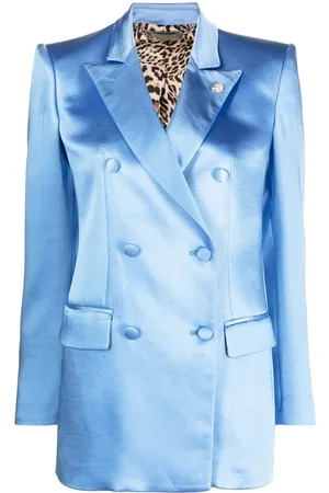 Philipp Plein Dobbeltradet blazer i satin