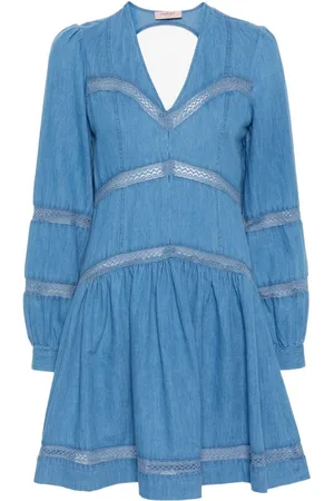 Twin-Set Kort denimkjole med svaj