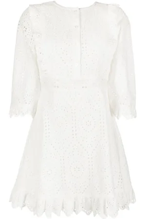 Twin-Set Skjortekjole med broderie anglaise