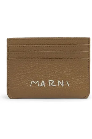 Marni Kortholder i læder med logobroderi