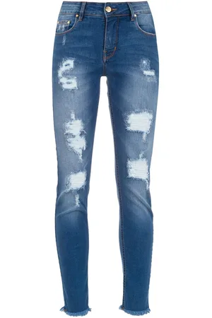 AMAPÔ Skinny-jeans med slitageeffekt