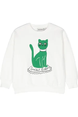 Mini Rodini Sweatshirt med kattemotiv