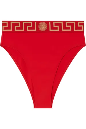 VERSACE Højtaljet Greca Border bikiniunderdel
