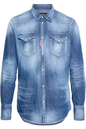 Dsquared2 Stenvasket denimskjorte