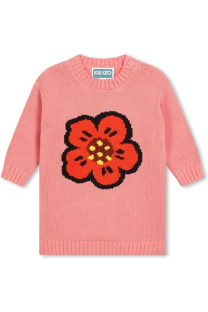 Kenzo Strikket Boke Flower-kjole i jacquard