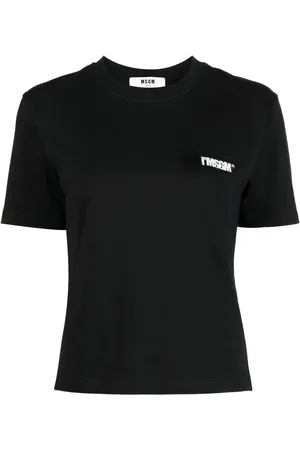 Msgm Kortærmet T-shirt med logomærke