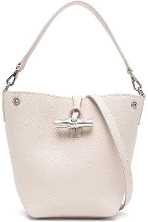 Longchamp Mini Le Roseau bucket-taske i læder